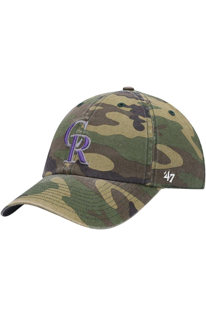 '47 Men's '47 Camo Colorado Rockies Team Clean Up Adjustable Hat, Main, color, Camo