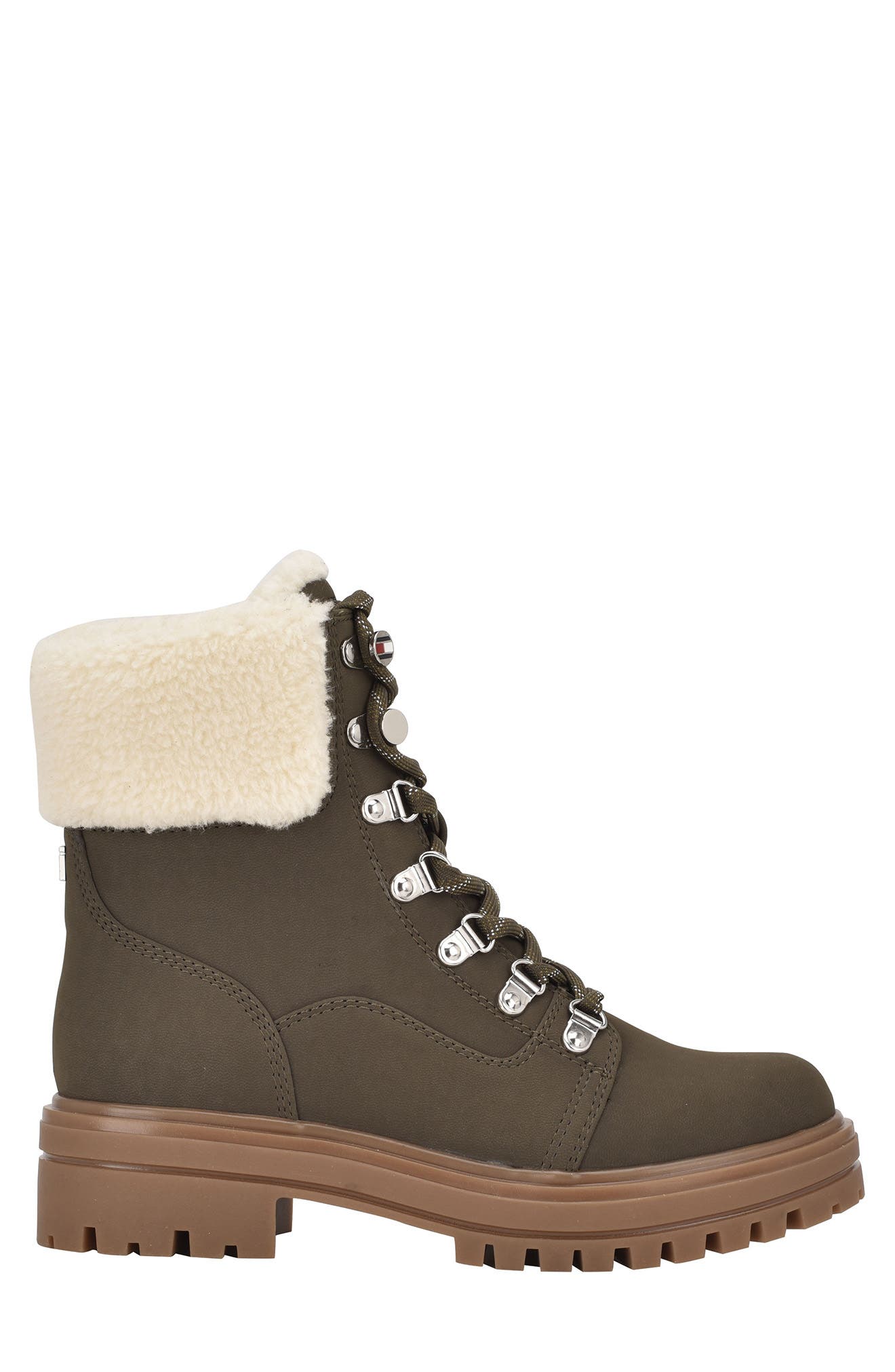 Tommy Hilfiger Faby Faux Shearling Cuff Hiker Boot, Alternate, color, 