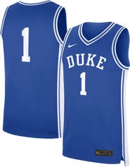 Nike Men's Nike #1 Royal Duke Blue Devils Road Replica Jersey