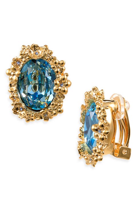 Oval Medallion Stud Earrings