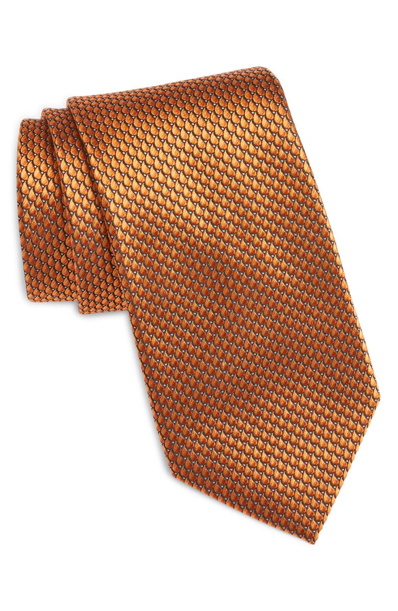 Nordstrom Teardrop Silk Tie, Main, color, Orange
