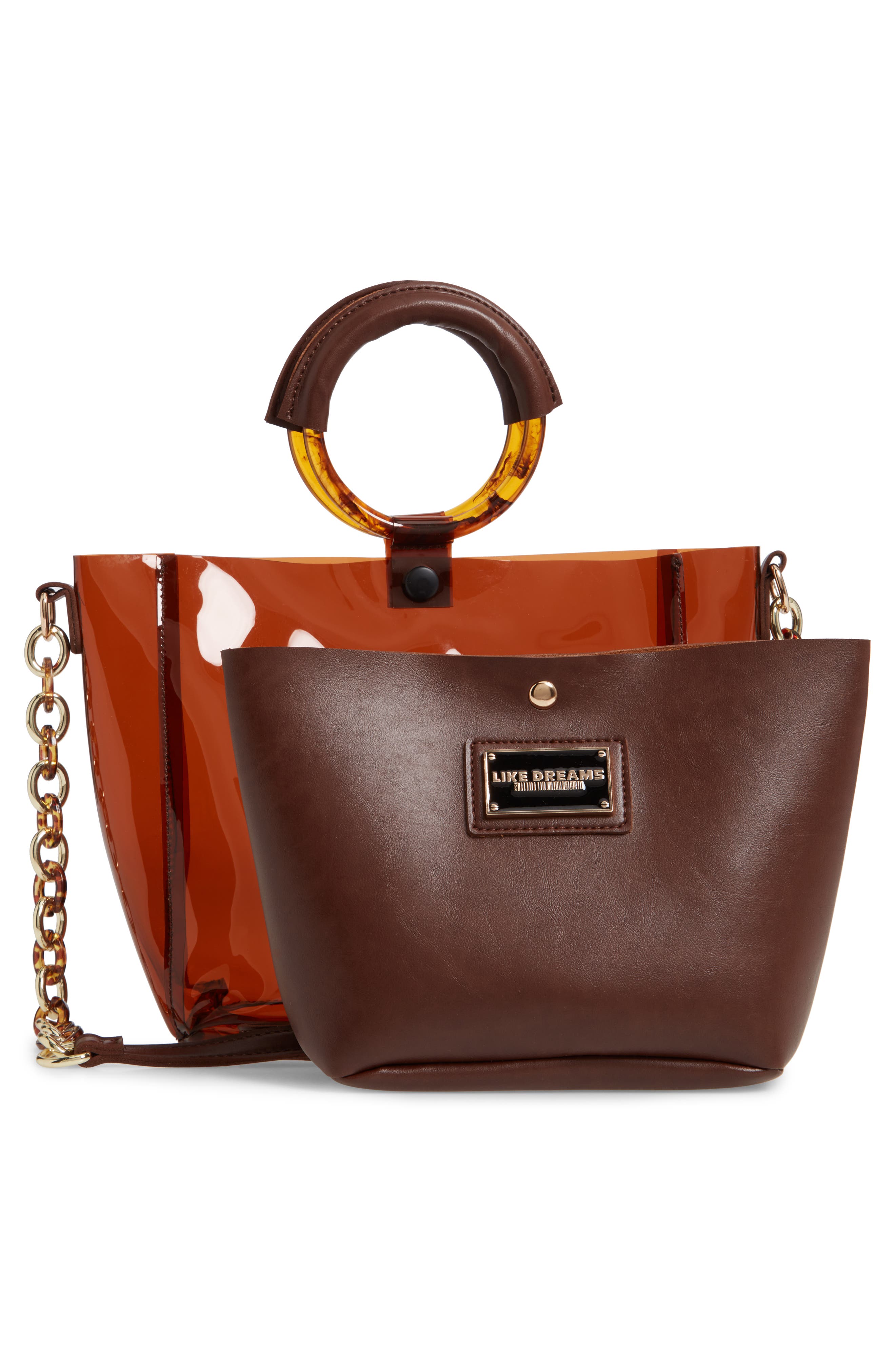 Like Dreams Transparent Shoulder Bag, Alternate, color, 