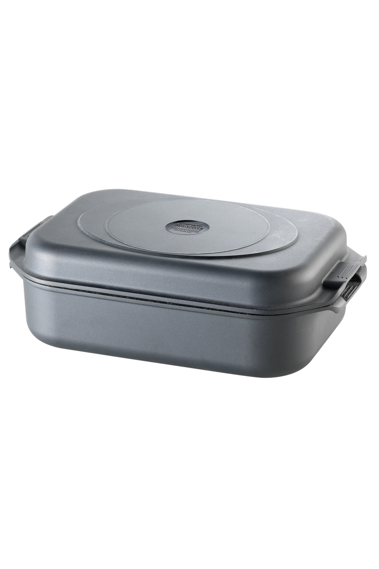 GRANITE Roaster with Grill 6.5 Qt., Alternate, color, BLACK