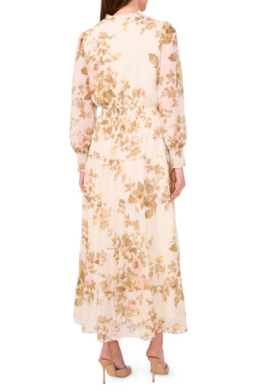 Halogen ® Long Sleeve Smocked Maxi Dress