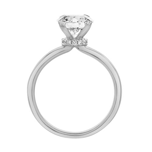 Luvmyjewelry Liora 14k Gold Round Lab Grown Diamond Hidden Halo Ring In 14k White Gold