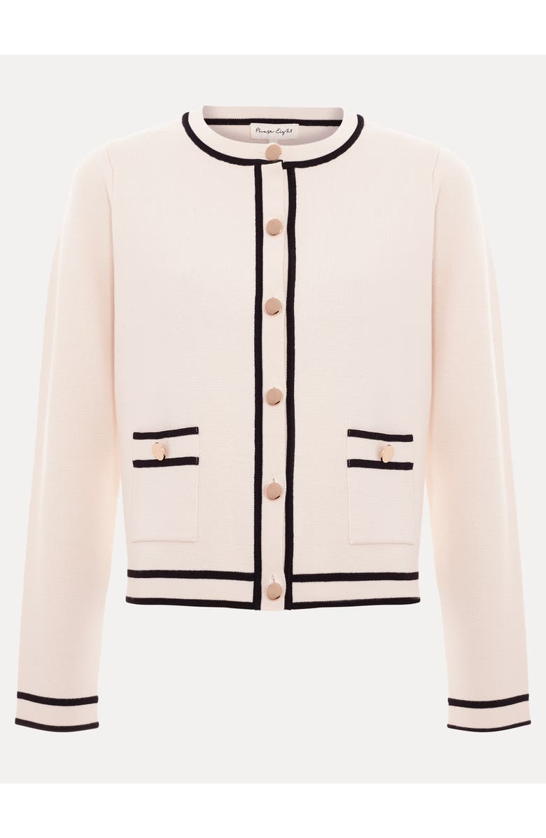 Phase Eight Lola Button-Front Knit Cardigan, Alternate, color, Ivory