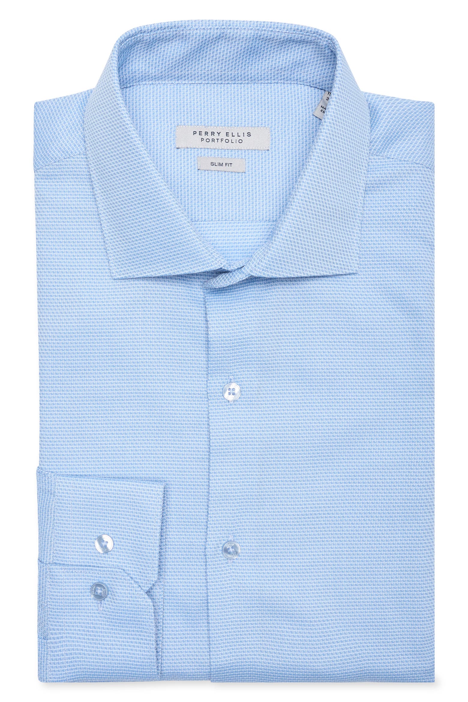 Perry Ellis Slim Fit Double Edge Texture Dress Shirt (Men) | Nordstromrack