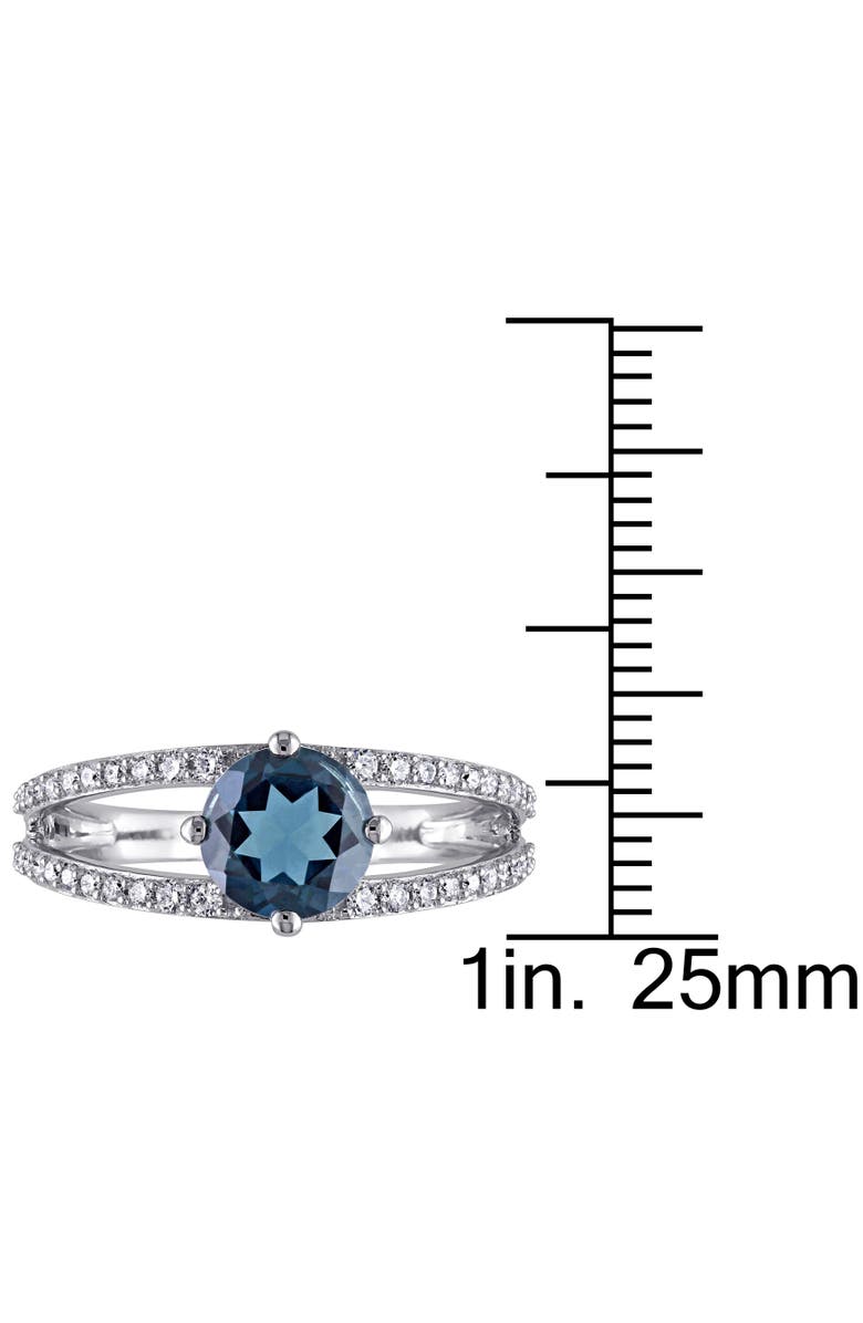 Julianna B. London Blue Topaz & Diamond Ring 14k, Alternate, color, Topaz