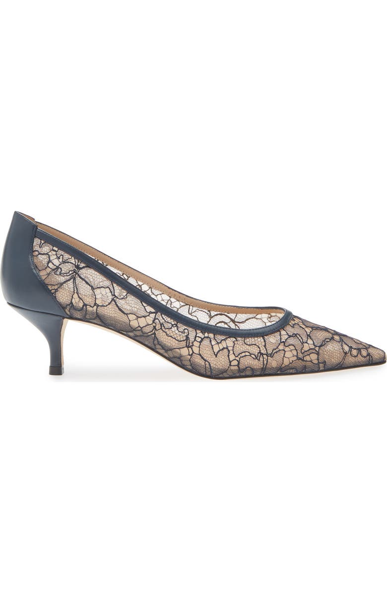 Stuart Weitzman Stuart Power 50 Pump, Alternate, color, Navy Lace