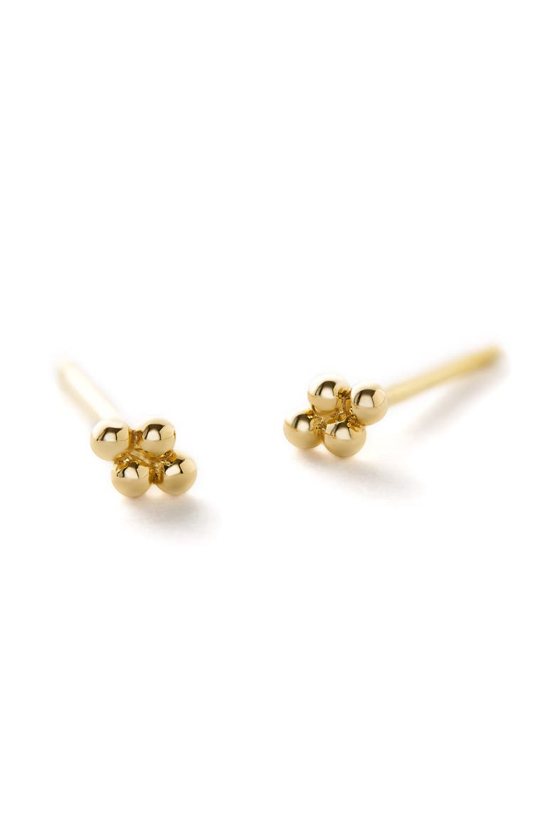 Gold Stud Earrings - Gold Bead Studs, Alternate, color, Gold