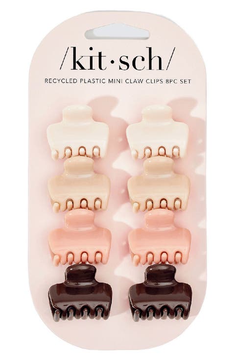 Mini Puffy 8-Piece Assorted Claw Clips Set