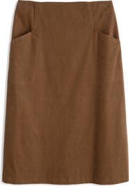 Seasalt Cornwall Forest View Organic Cotton Corduroy A-Line Skirt