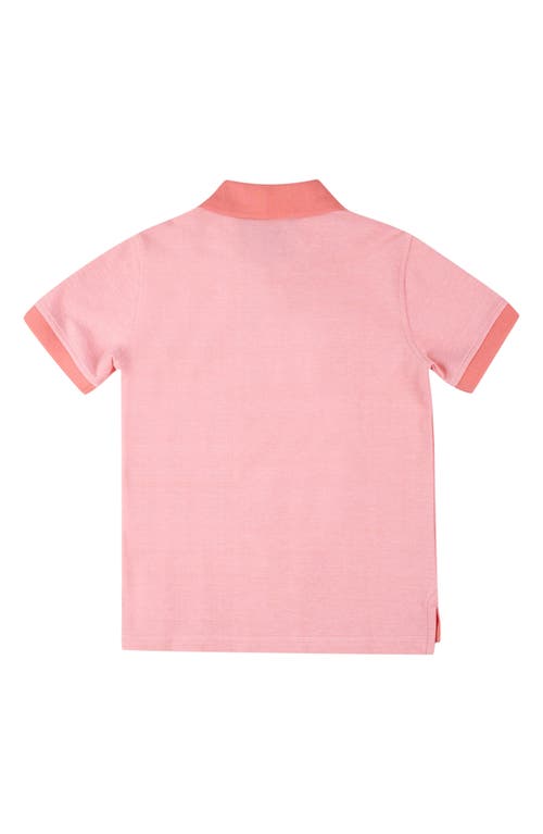 Brooks Brothers Kids' Tonal Contrast Cotton Piqué Polo In Light Coral