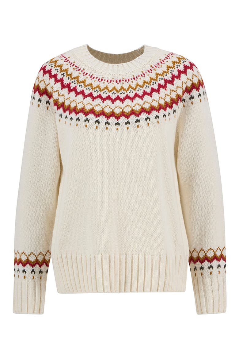 Tidal Fair Isle Cotton & Wool Blend Sweater, Alternate, color, CLOUD