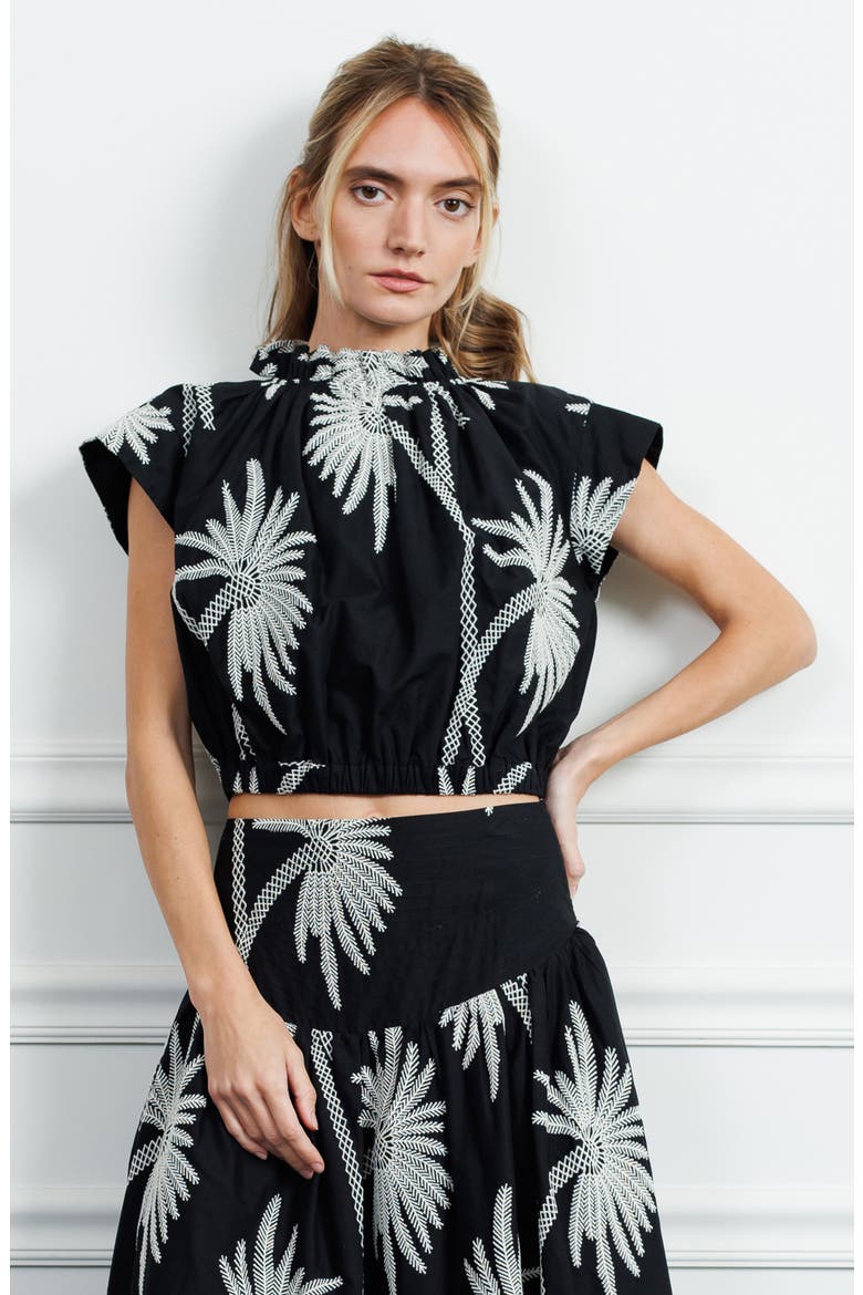 Dayana Crop Top, Alternate, color, BLACK