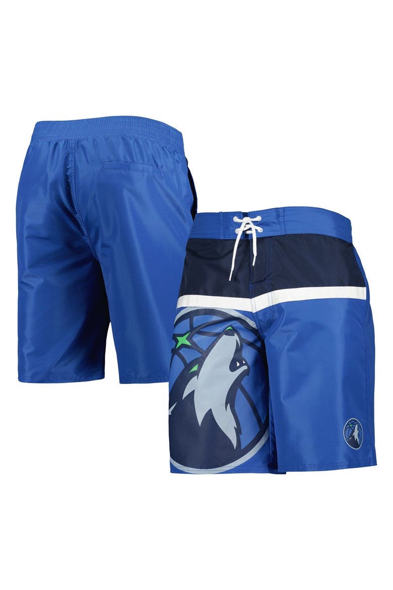 Men's G-III Sports by Carl Banks Blue Minnesota Timberwolves Sea Wind Swim Trunks, Main, color, Blue