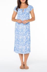 Roxy Sweet Pea Puff Sleeve Midi Dress