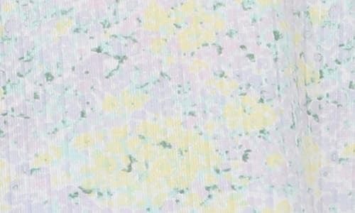 Honeydew Cuddle Crew Floral Rib Short Pajamas In Gray