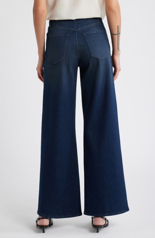 Frame Le Slim Palazzo Raw Hem High Waist Wide Leg Jeans In Blue