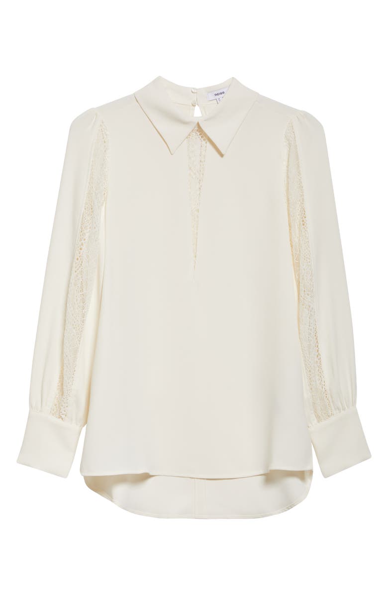 Reiss Renata Lace Trim Shirt, Alternate, color,