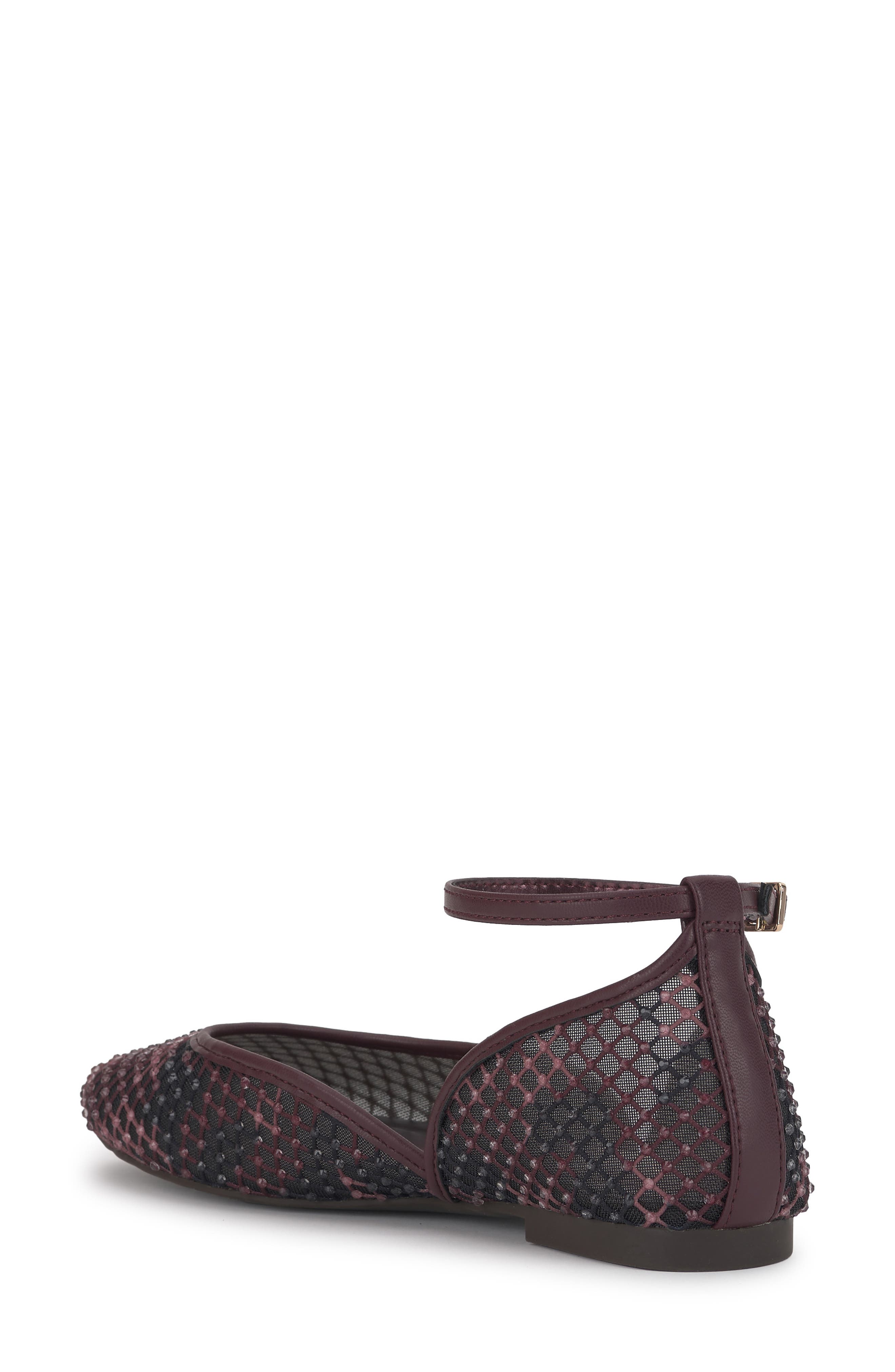 Laelli Ankle Strap Flat, Alternate, color, CHERRY MAHOGANY
