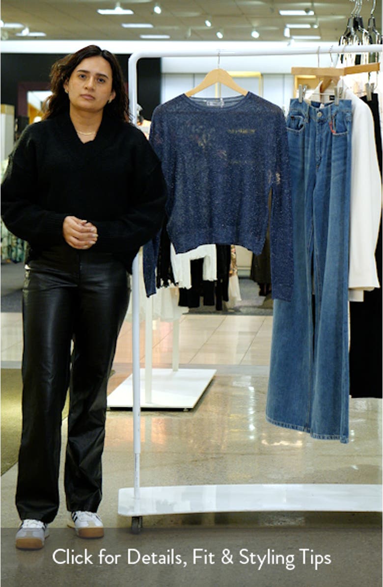 Metallic Crewneck Sweater, sales video thumbnail