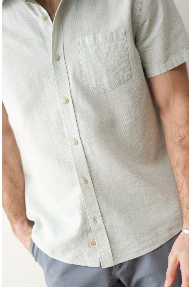 Better-Than-Linen Shirt, Alternate, color, ICEBERG STRIPE