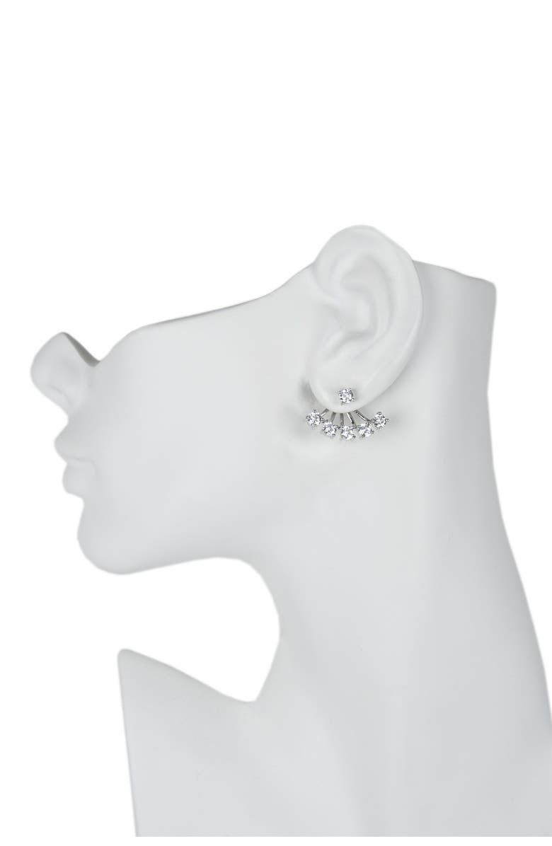 CZ by Kenneth Jay Lane CZ Curved Bar Drop Earrings, Alternate, color,