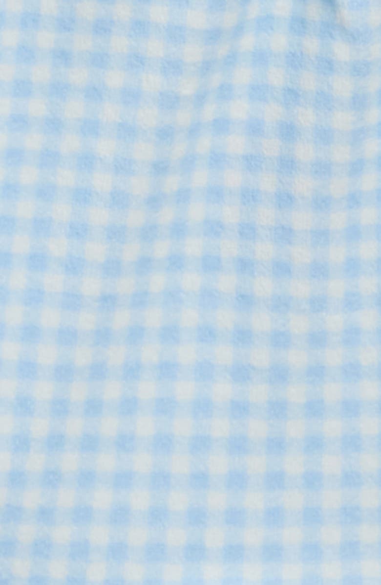 Little Me Kids' Daisy Appliqué Cotton Blend Gingham Top & Shorts Set, Alternate, color, Blue