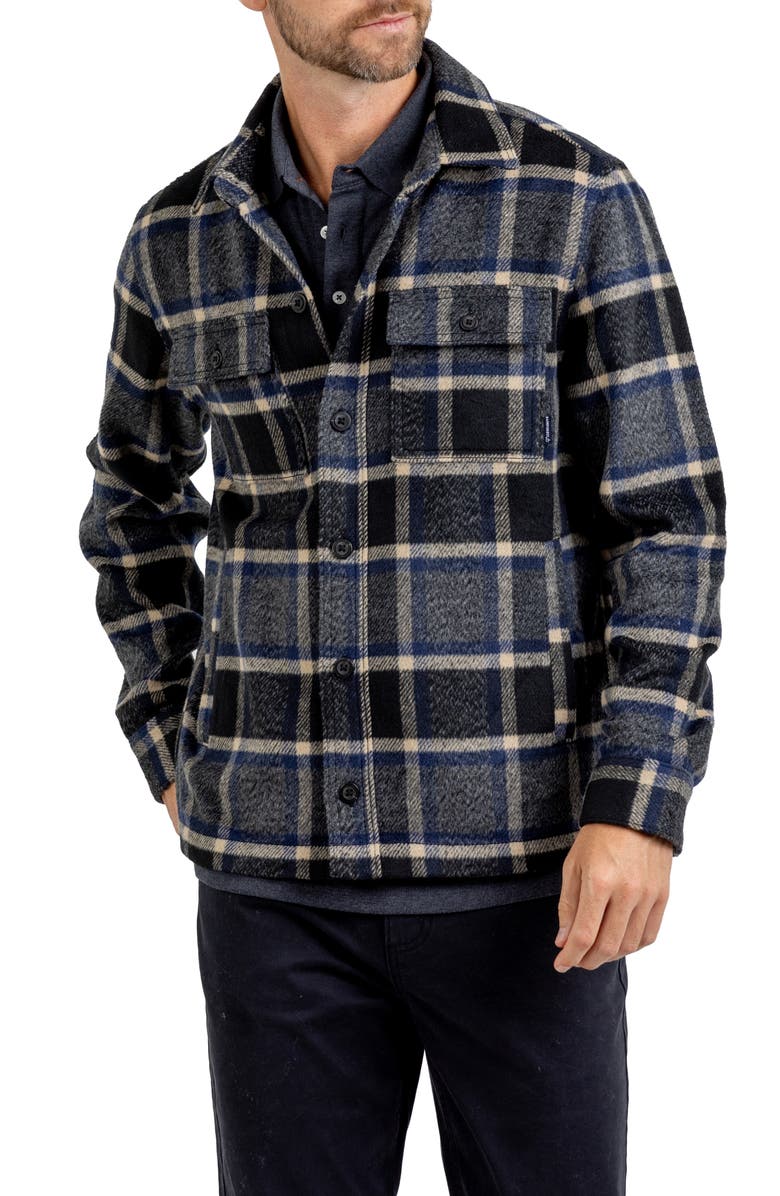 Rainforest Trailmaster Heavyweight Brushed Flannel Button-Up Shirt, Alternate, color, Grey Plaid