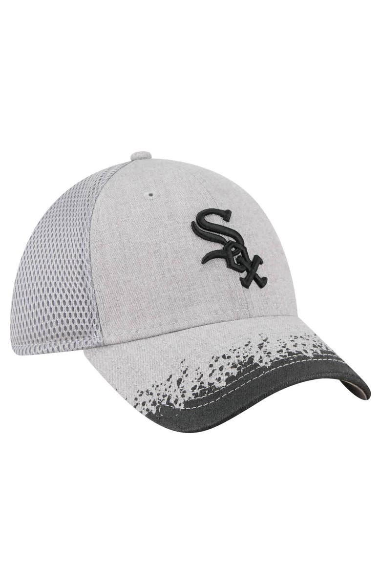 New Era Men's New Era Gray Chicago White Sox Visor Paint Splatter 39THIRTY Flex Hat, Alternate, color, Gray