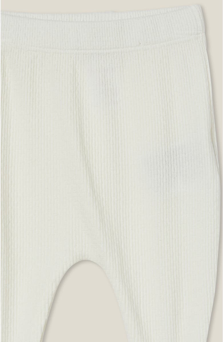 Cotton On Kids Organic Pointelle Legging, Alternate, color, Milk