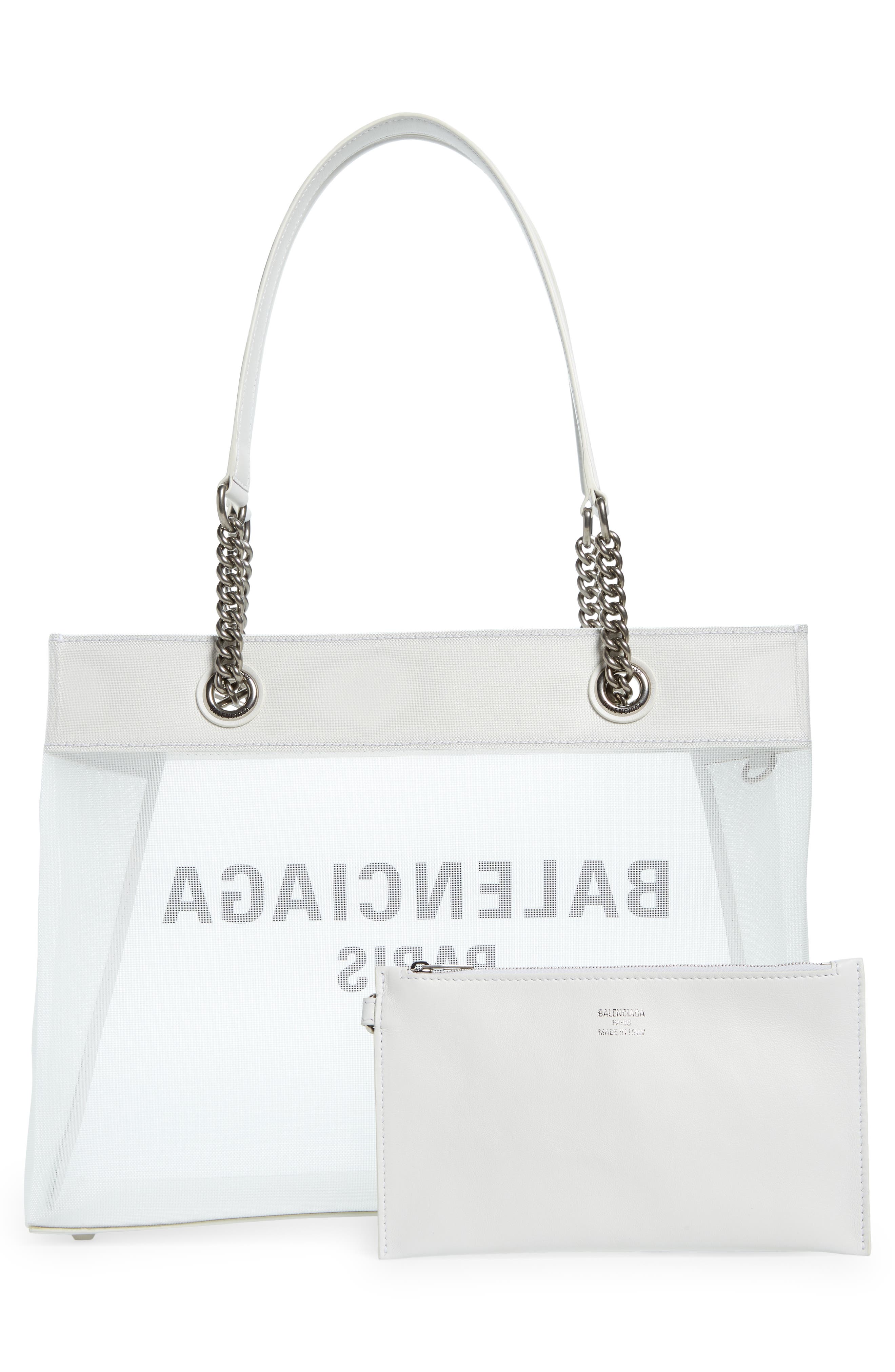 Balenciaga Medium Duty Free Mesh Tote, Alternate, color, 