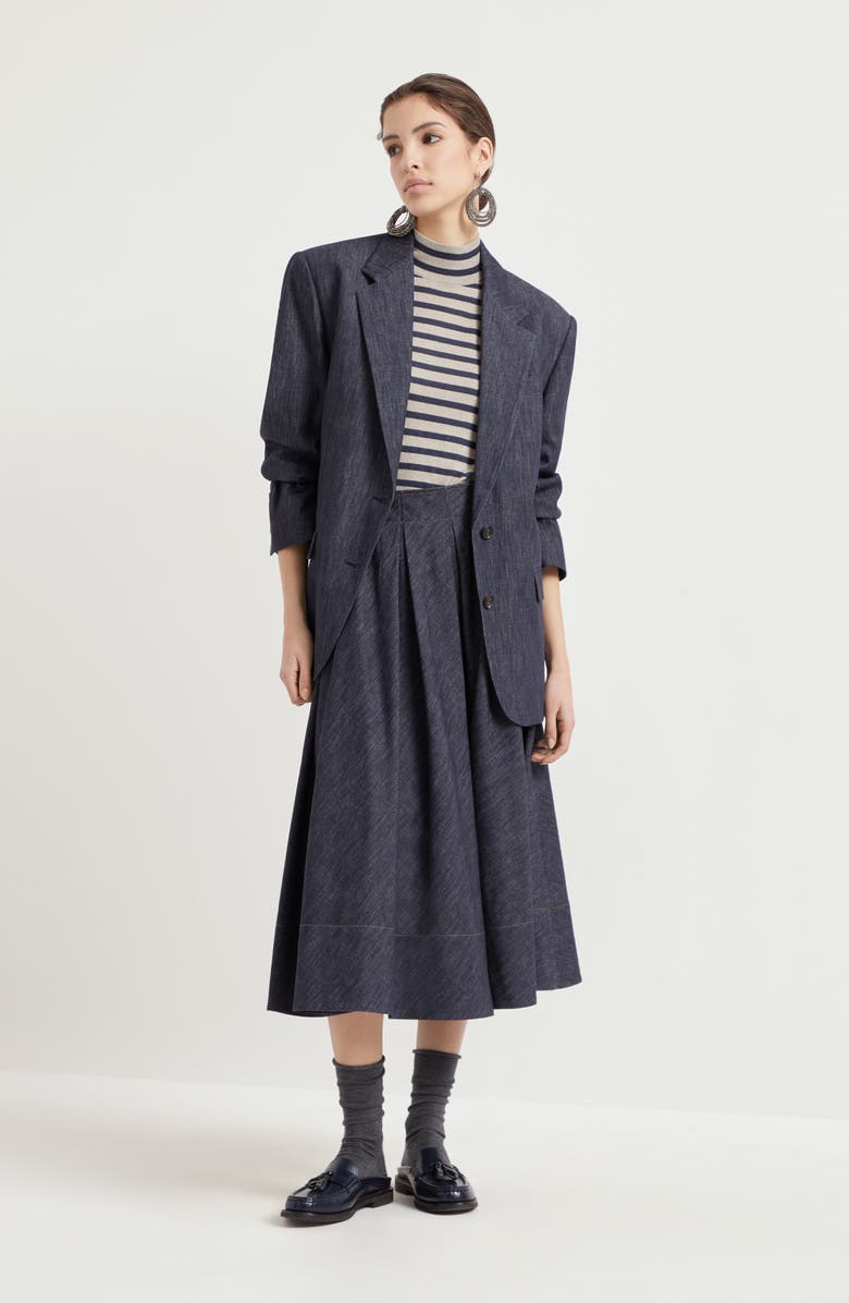 Brunello Cucinelli Pleated Circle skirt, Alternate, color, 