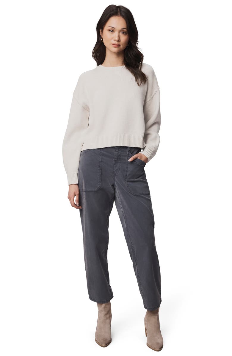 Splendid Delaney Crewneck Cotton Blend Sweater, Alternate, color, Pale Oak White Heather