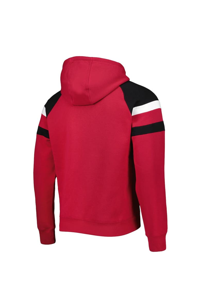 STARTER Men's Starter Cardinal Arizona Cardinals Draft Fleece Raglan Pullover Hoodie, Alternate, color, Cardinal