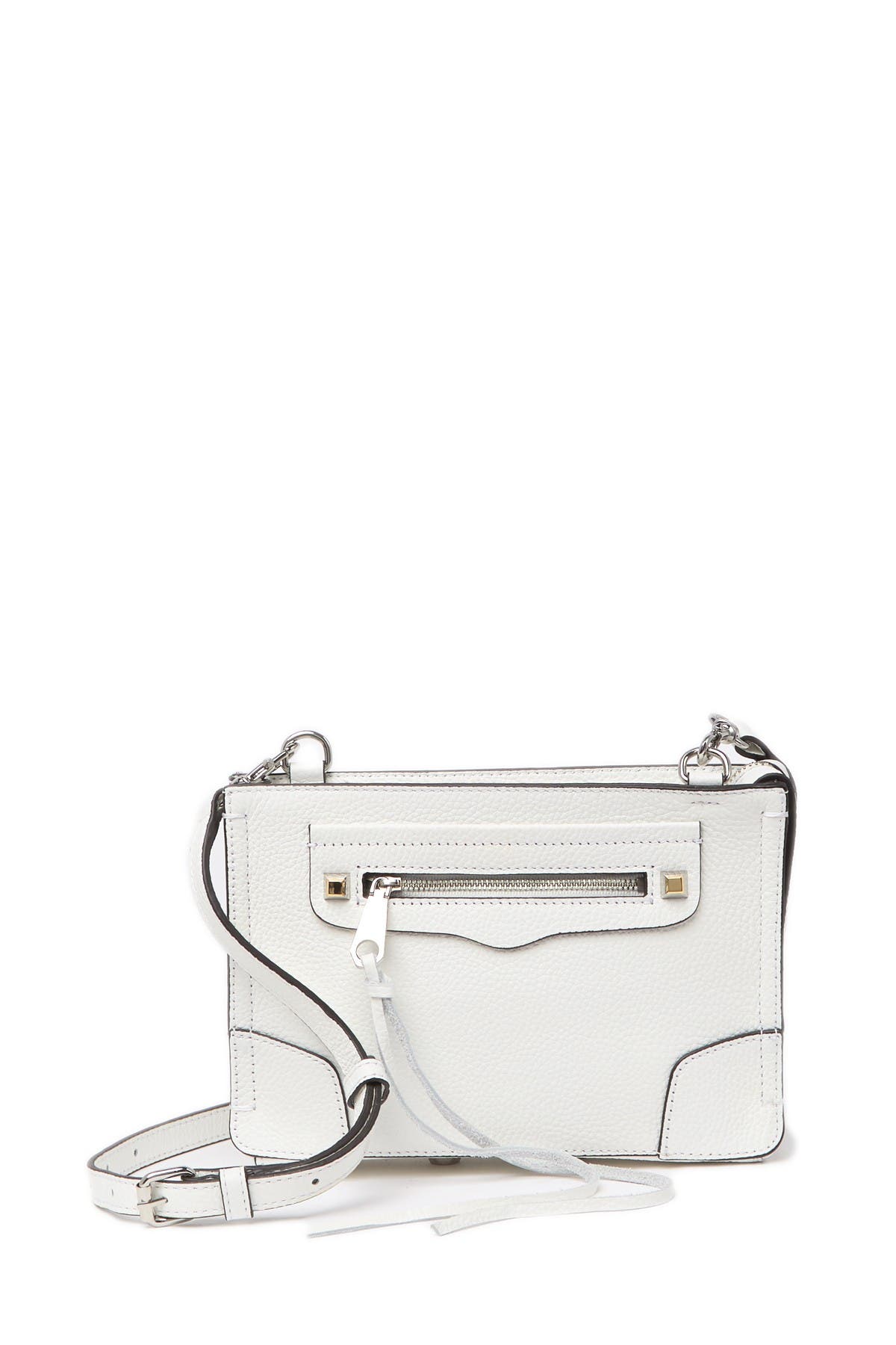 Regan Leather Crossbody Bag, Main, color, OPTIC WHIT