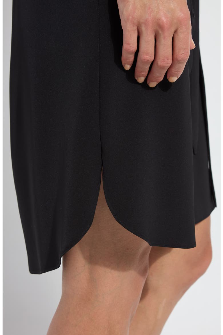 Blakely Tie Wait Shirtdress, Alternate, color, BLACK