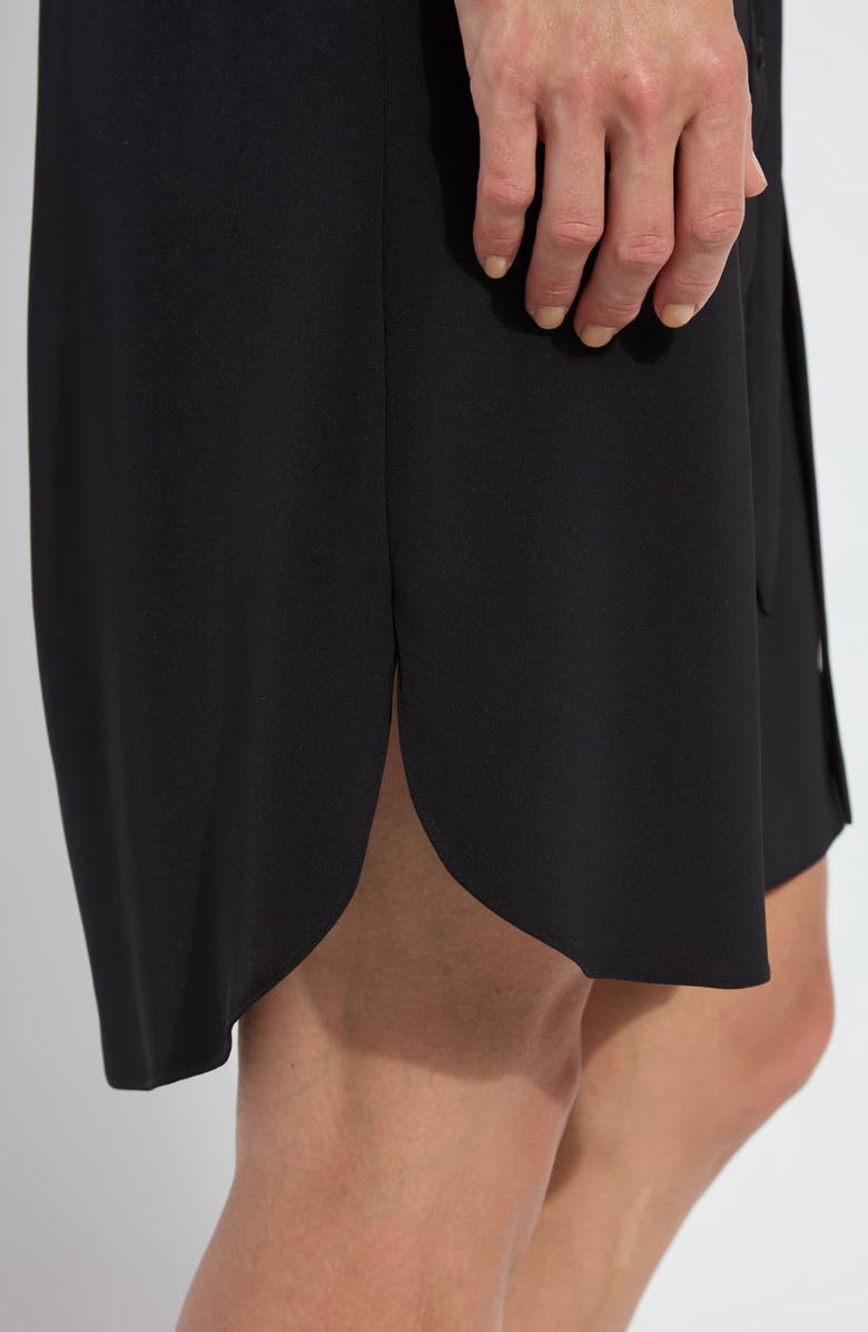 Lysse Blakely Tie Wait Shirtdress, Alternate, color, Black