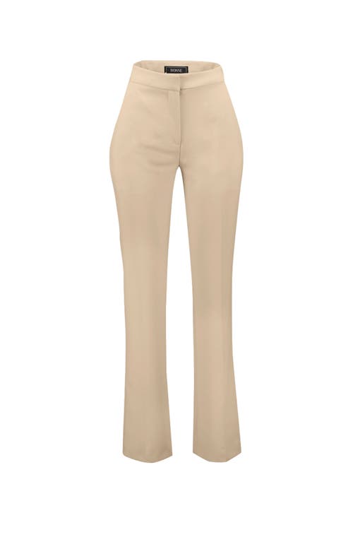 Ivonne Beige Tailored Trousers In Sand