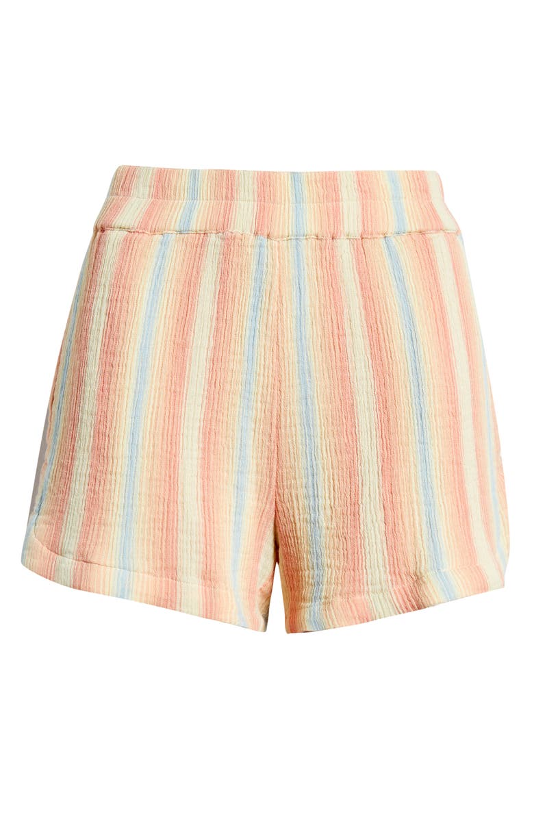Rip Curl Premium Surf Stripe Cotton Shorts, Alternate, color, Peach Multi