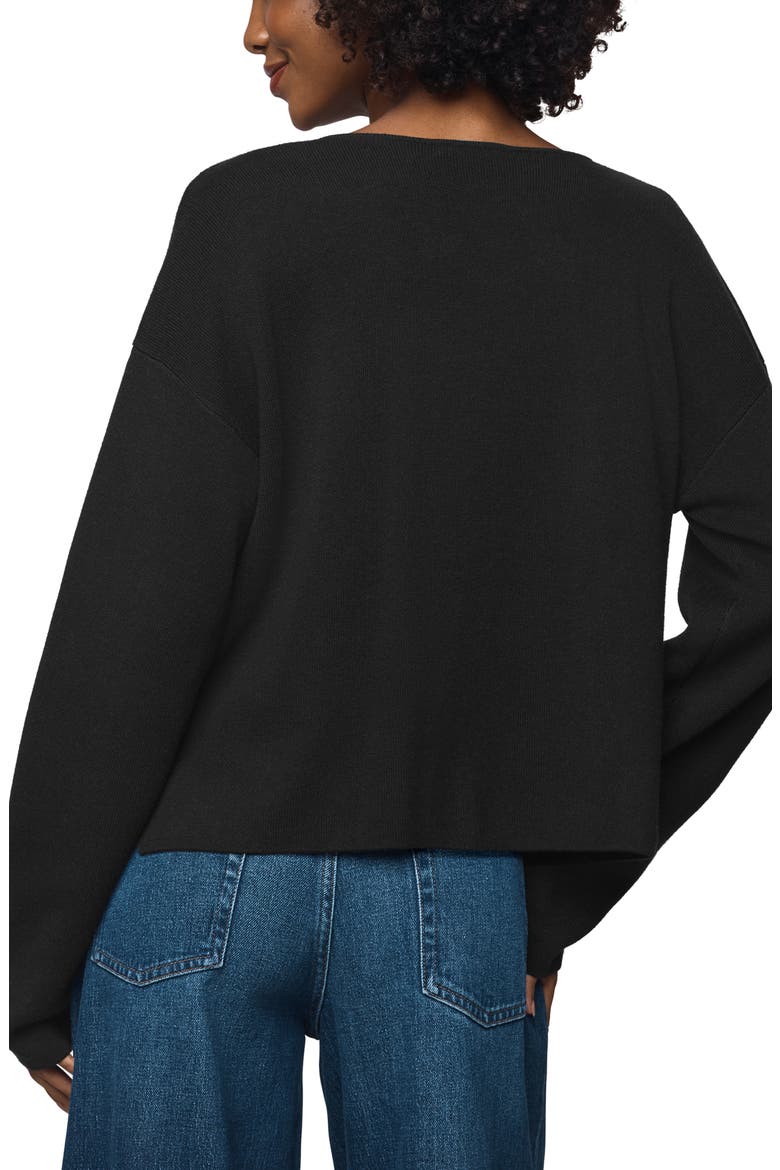 Libby Crop Cardigan, Alternate, color, BLACK
