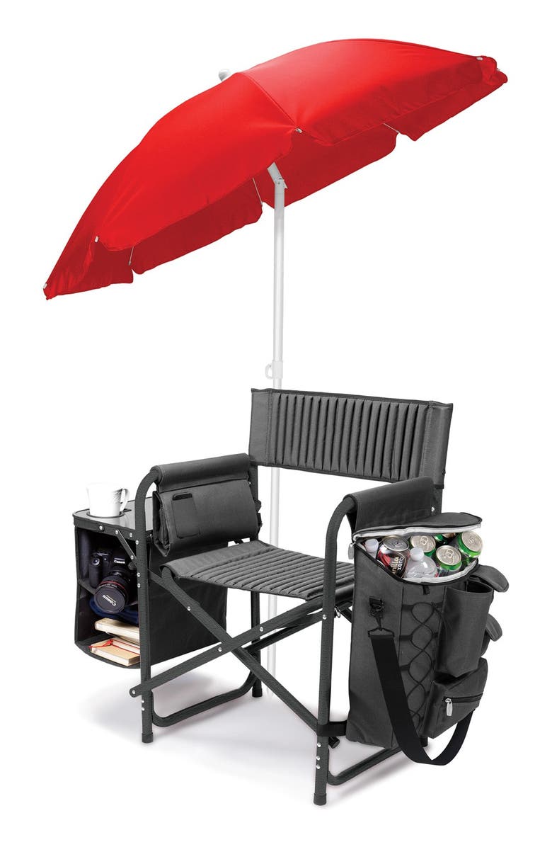 Oniva a Picnic Time Brand Picnic Time Fusion Backpack Chair with Cooler, Alternate, color, Black