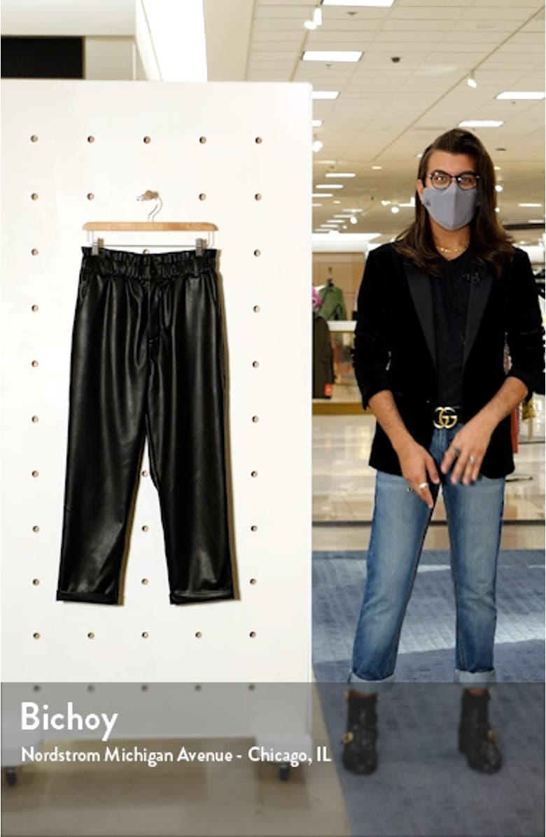 Faux Leather Relaxed Trousers, sales video thumbnail