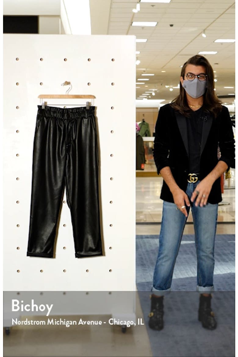 Faux Leather Relaxed Trousers video