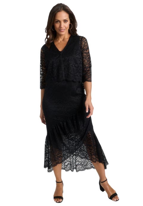 2-Piece Lace Tulip Jacket Dress (Plus Available)