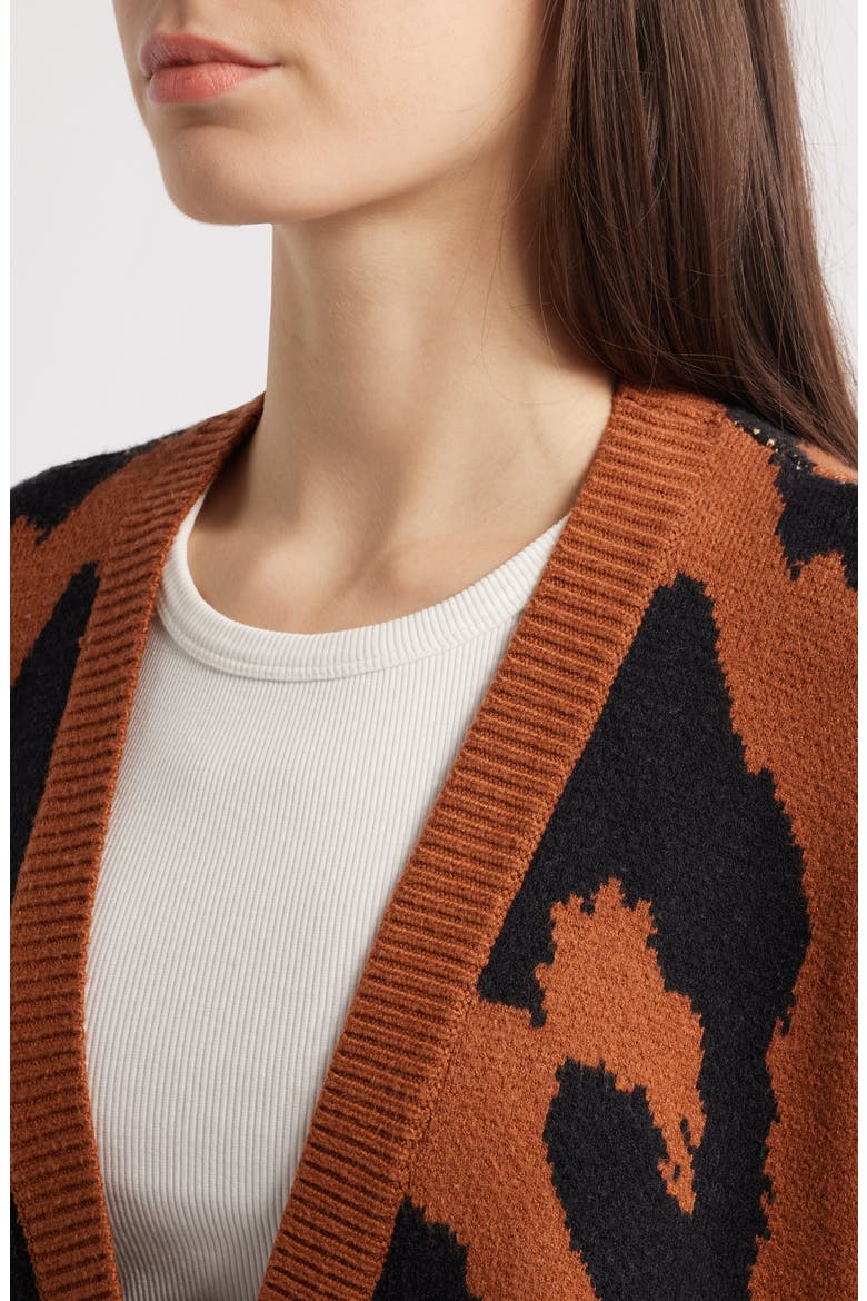 Dressed in Lala Leopard Oversize Cardigan (Women) | Nordstrom