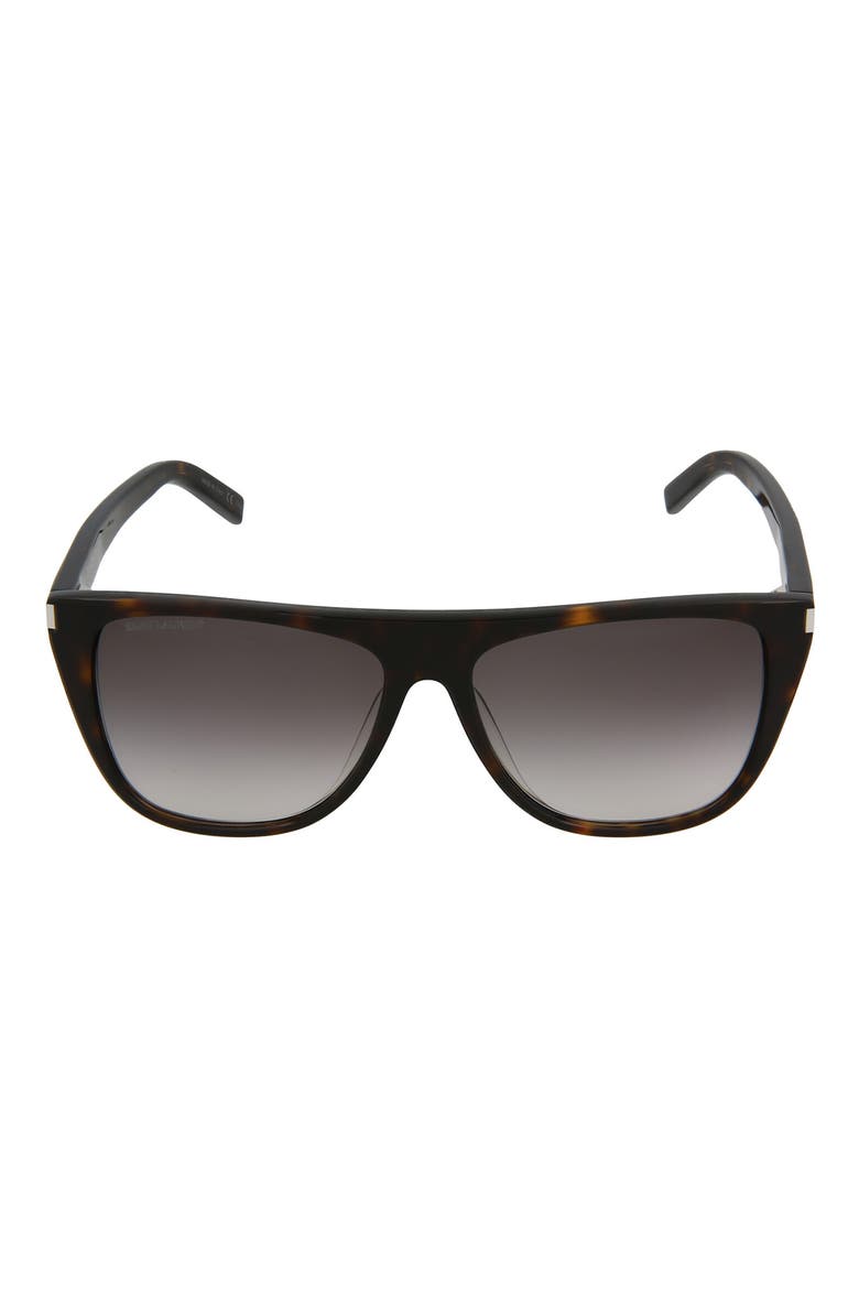 58mm Square Sunglasses, Main, color, HAVANA GREY