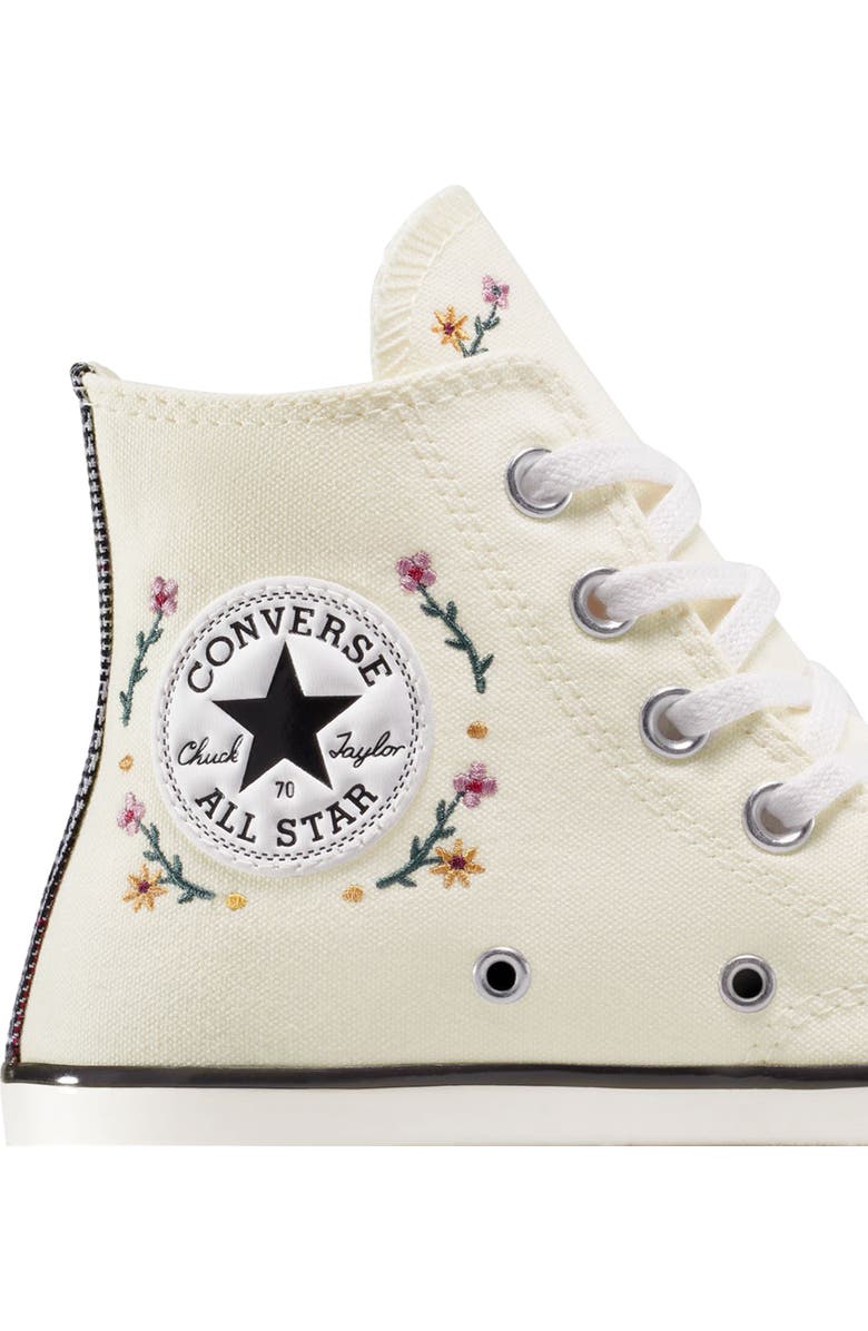 Converse Chuck 70 Floral Canvas High Top Sneaker, Alternate, color, Egret/ Black/ Frozen Acai