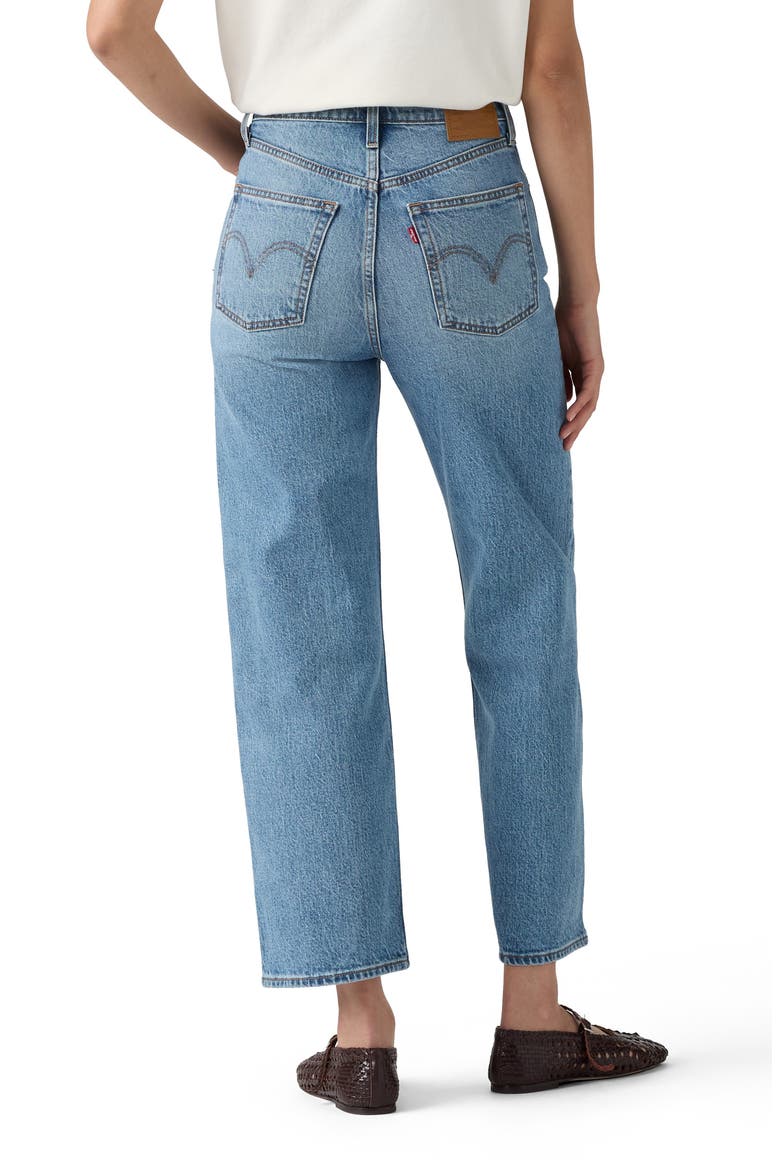 Ribcage High Waist Ankle Straight Leg Jeans, Alternate, color, SHOULD BE EASY